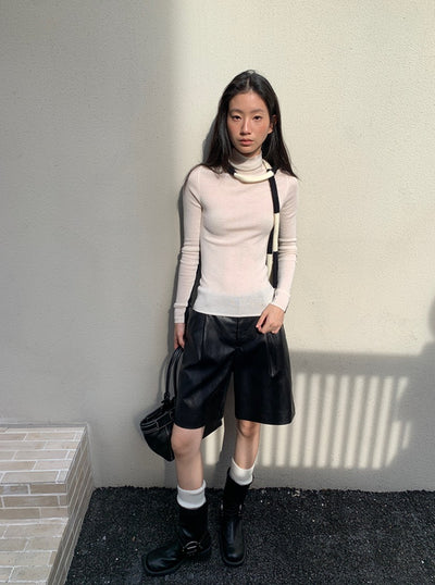 Suéter de Lana Slim Fit Bicolor con Contraste para Mujer - Image 14
