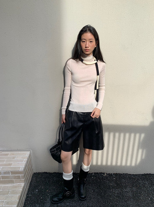 Suéter de Lana Slim Fit Bicolor con Contraste para Mujer - Image 14