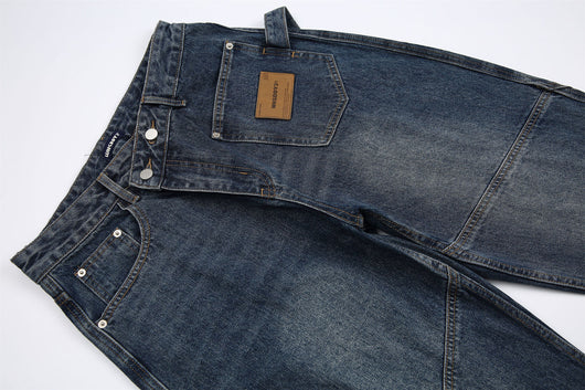 Pantalones Cargo Vaqueros Retro Lavado Pesado con Diseño de Bolsillos Oblicuos - Image 29