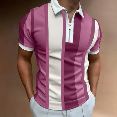 Polo Slim Fit a Rayas con Solapa Clásica para Hombre - Image 27
