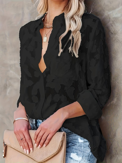 Camisa Elegante de Jacquard con Botones - Image 18