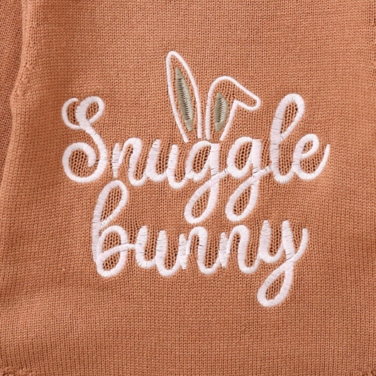 Suéter Infantil con Orejas de Conejo y Bordado de Letras para Pascua - Image 32