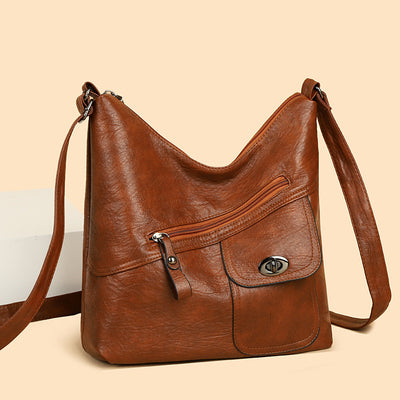 Bolso de Cuero Retro con Gran Capacidad para Hombro - Image 17