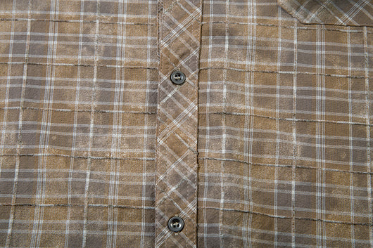 Camisa Plaid Degradado con Bordes Deshilachados - Image 34