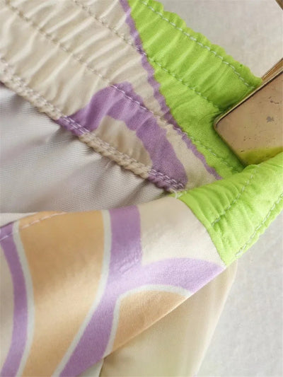 Conjunto Retro Francés para Primavera y Verano: Blusa Estampada y Pantalón Recto - Image 30