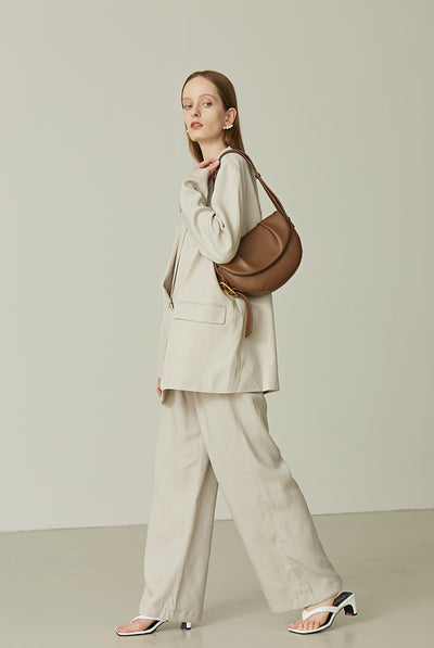 Bolso Bandolera de Cuero Vacuno con Pliegues - Image 13