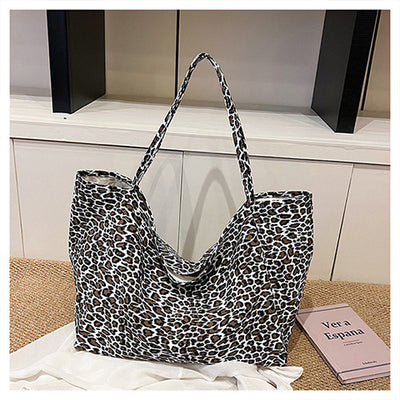 Bolso Retro de Hombro Estampado Leopardo con Textura Casual - Image 27