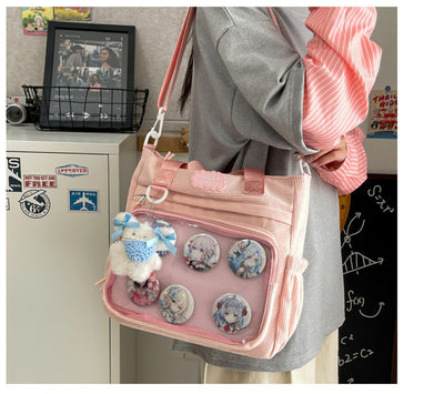 Bolsa Crossbody Transparente de Gran Capacidad Estilo Japonés para Estudiantes - Image 42