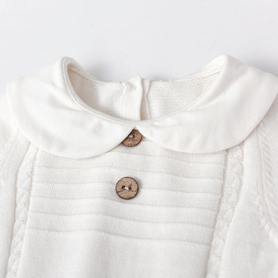 Enterizo Tejido Trenzado con Cuello Peter Pan para Primavera y Otoño - Image 20