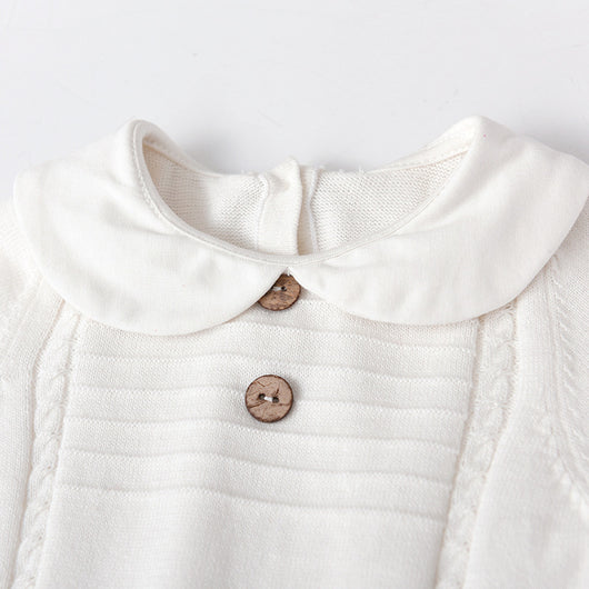 Enterizo Tejido Trenzado con Cuello Peter Pan para Primavera y Otoño - Image 20