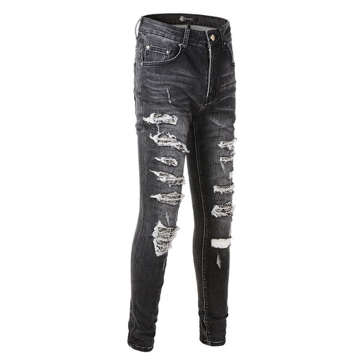 Pantalones Denim Slim Fit con Parches - Corte Moderno para Hombre - Image 10