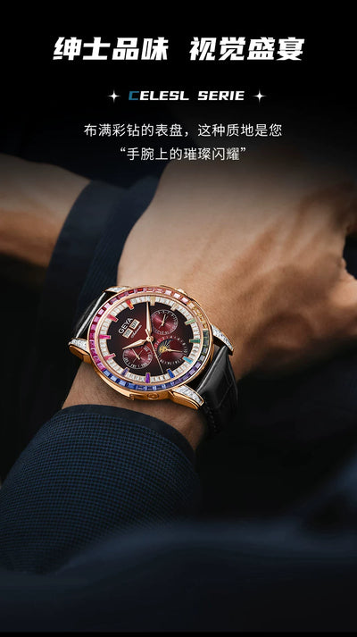 Reloj Automático Multifuncional Rainbow Circle Resistente al Agua para Hombre - Image 10