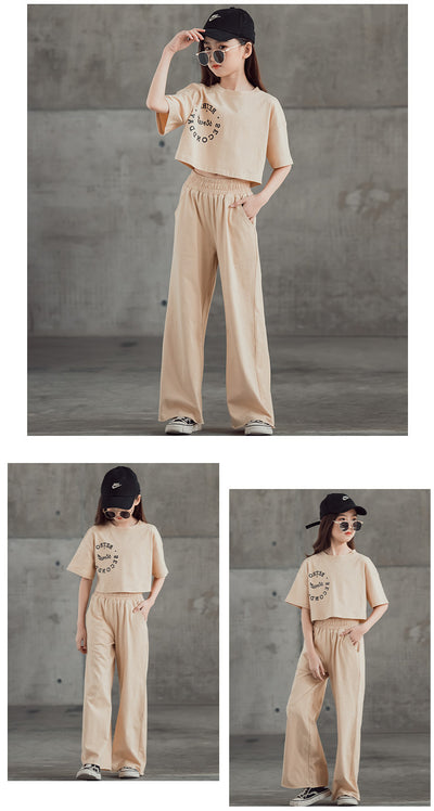 Conjunto Estampado: Camiseta Manga Corta + Pantalón Ancho Pierna Recta - Image 40