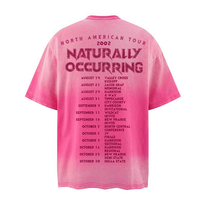 Camiseta Retro Vintage Estampado Degradado con Letras Desgastadas para Hombre - Image 10