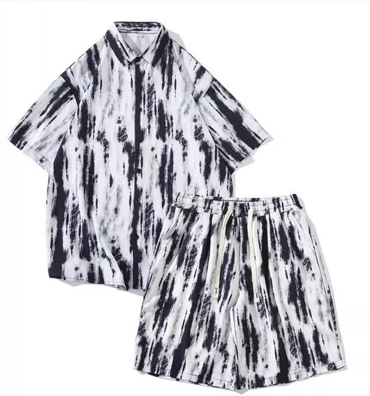 Camisa Suelta Tie-Dye con Estampado Floral para Hombre - Image 23