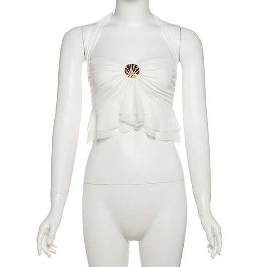 Chaleco Top Metálico con Botones para Mujer - Estilo Hot Girl - Image 27