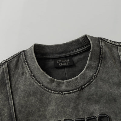 Playera Retro de Trabajo con Bolsillos Decorativos y Efecto Desgastado - Image 22