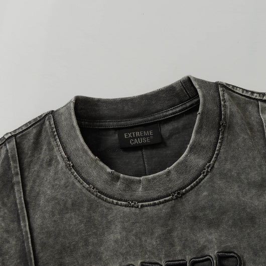 Playera Retro de Trabajo con Bolsillos Decorativos y Efecto Desgastado - Image 22