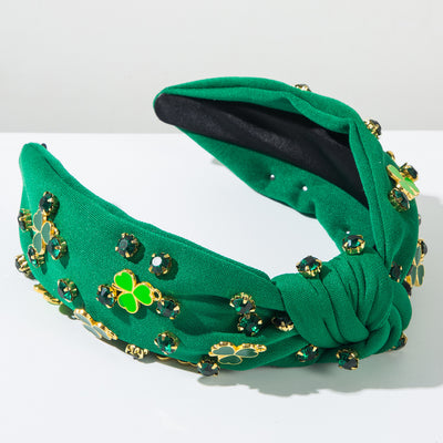 Diadema Trébol Verde con Cristales - Accesorio para el Cabello Elegante - Image 25
