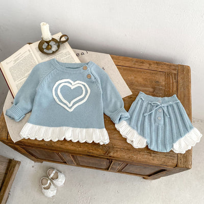 Conjunto de Crochet para Bebé Niña - Blusa Manga Larga y Pantalón Acampanado de Algodón - Image 49