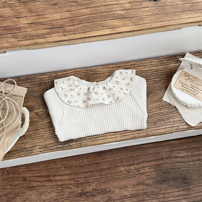 Blusa Infantil de Manga Larga con Cuello Volante y Estampado Floral - Image 24