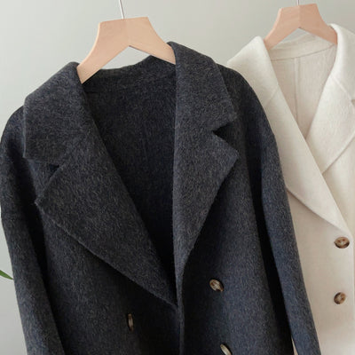 Abrigo Reversible de Lana y Cashmere - Elegancia Versátil - Image 62