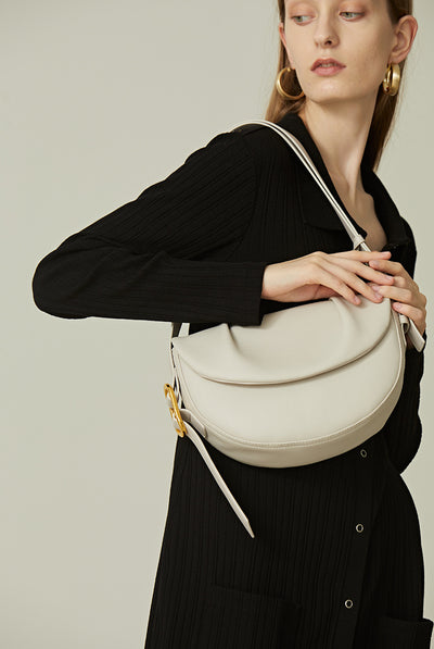 Bolso Bandolera de Cuero Vacuno con Pliegues - Image 16