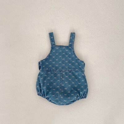 Enterizo para Bebé con Tirantes de Denim y Moño Jacquard - Image 26