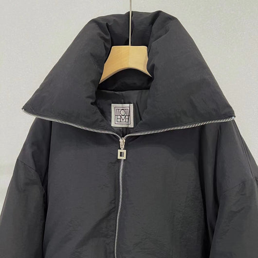 Abrigo Cálido Tipo Down con Cuello Alto y Cintura Ajustable para Mujer - Image 12