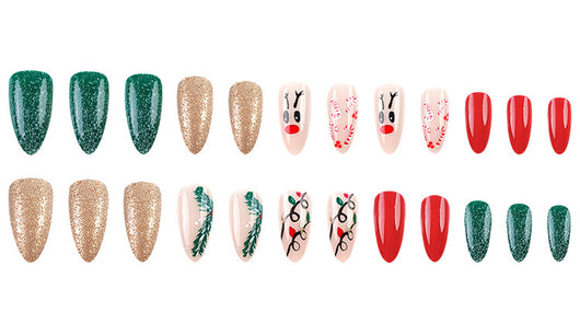 Stickers de Uñas Navideños Forma Alce y Caramelo - Image 8