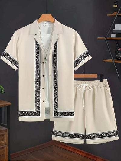Conjunto Hawaiano Hombre: Camisa y Shorts Holgados de Manga Corta - Image 68