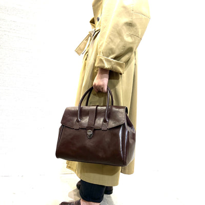 Bolso de Cuero Genuino Vintage Hecho a Mano - Curtido Vegetal Primera Capa - Image 10