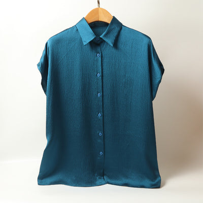 Camisa de Satén Perla con Cuello Invertido Abotonadura Simple - Image 70