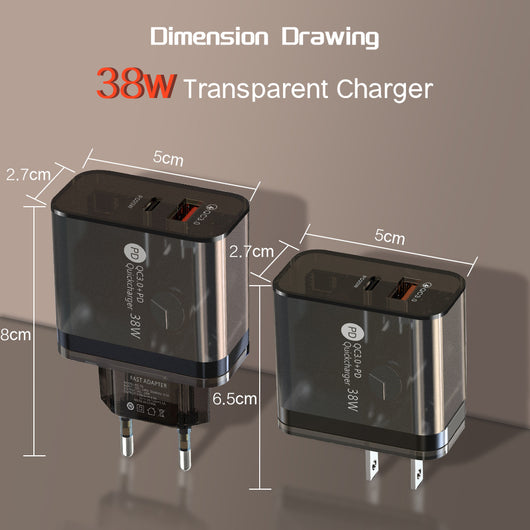 Adaptador de Carga Rápida 38W con Funda Transparente - Image 21