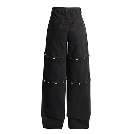 Jeans Talle Alto Irregular con Botones Desmontables - Image 48