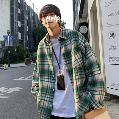 Camisa de Cuadros en Lana para Hombre - Manga Larga Otoño - Image 16