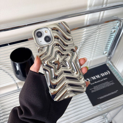 Funda Protectora con Diseño de Estrella 3D en Plata Electrochapada - Image 9