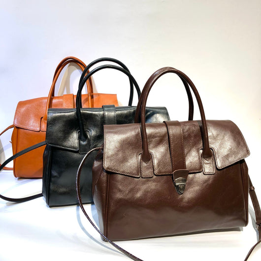 Bolso de Cuero Genuino Vintage Hecho a Mano - Curtido Vegetal Primera Capa - Image 32