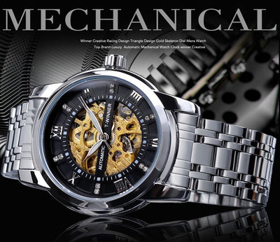Reloj Mecánico Impermeable con Diseño Calado para Hombre - Image 43