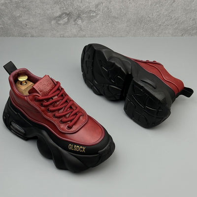 Zapatos Deportivos de Plataforma en Cuero para Hombre - Estilo Moderno y Confort - Image 25