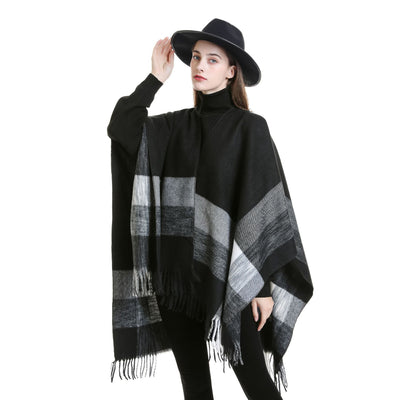 Poncho Cálido Extra Grande con Abertura Frontal - Image 23