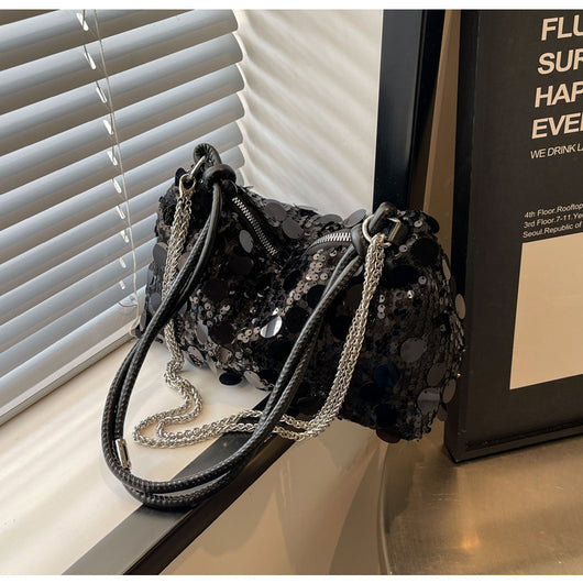 Bolso Bandolera Mujer con Cadena y Lentejuelas Brillantes - Image 67