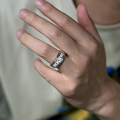 Anillo Hip Hop Diamante Moissanita de Lujo Cielo Estrellado - Image 11