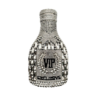 Bolso de Cena Elegante con Diseño de Botella de Champagne y Mano de Diamantes - Image 41