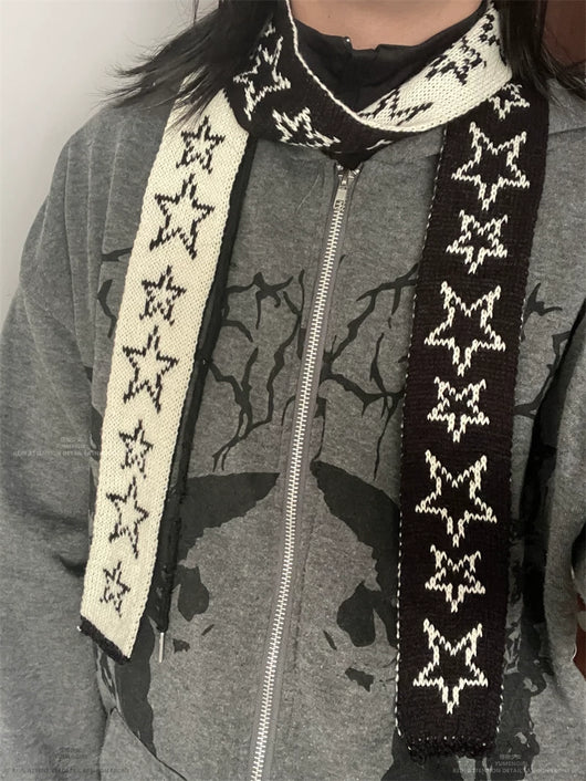 Bufanda Tejida con Estrellas para Otoño e Invierno - Image 10