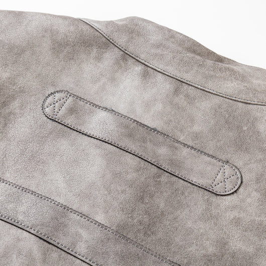 Chaqueta Motociclista de Cuero PU con Efecto Mármol y Cuello Alzado - Image 12