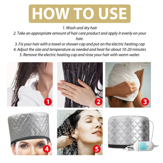 Gorro Térmico Reparador para Cabello Dañado y Reseco con Masaje - Image 16