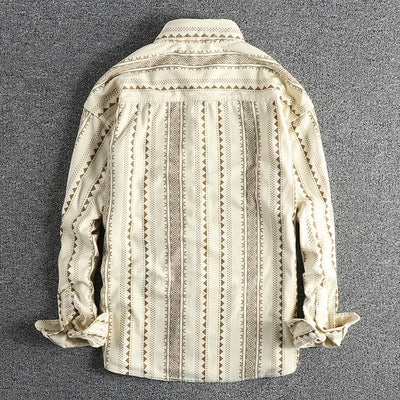 Camisa Casual Hombre Estilo Navajo Retro Americano - Image 32