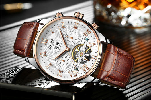 Reloj Mecánico Automático KINYUED Hueco Tourbillon Lujo para Hombre - Image 9