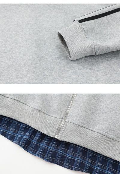 Cardigan Abrigo Cuadrillé con Capucha y Detalles Combinados - Image 18